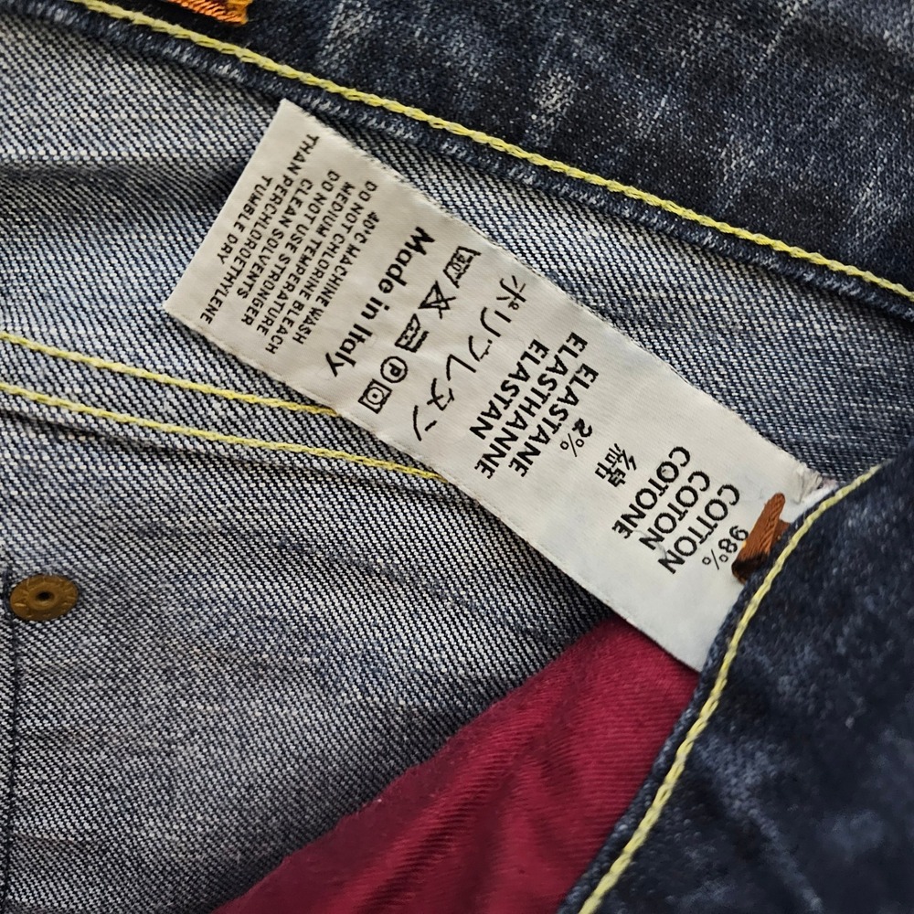 Notify Womens Straight Leg Jeans Blue Denim Dark Wash Size 31 Made in Italy - Picture 3 of 9